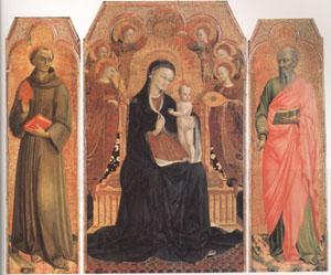 Stefano di Giovanni Sassetta Viirgin and child Enthroned with six Angels (mk05)